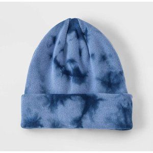 Art Class  Kid's Tie-Dye Blue Beanie, One Size Fits Most -  New!